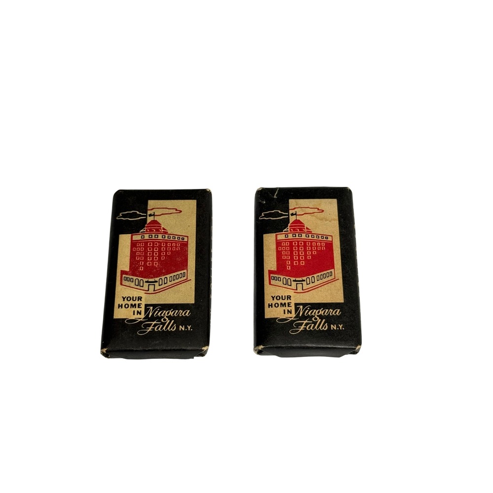 Vintage Hotel Niagara Falls NY Soap Bars Set of 2 Collectible Advertising Soap
